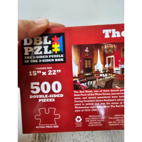 Red room‎ White House puzzle two-sided new 500 piece - Picture 5 of 7